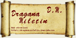 Dragana Miletin vizit kartica